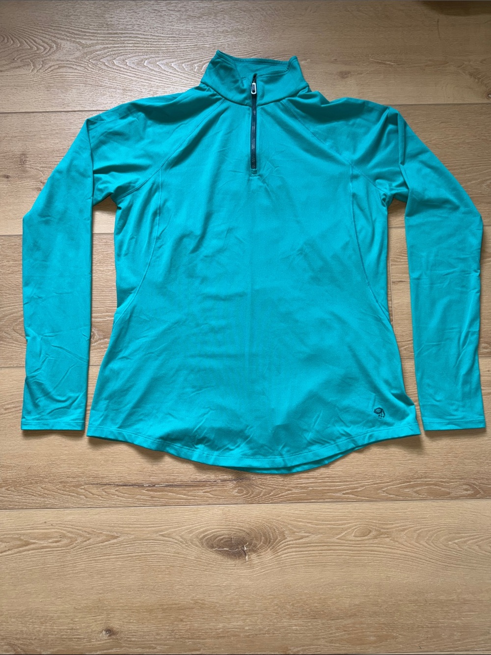 Mountain Hardware Teal 1/4 Zip Long Sleeve Active Top
